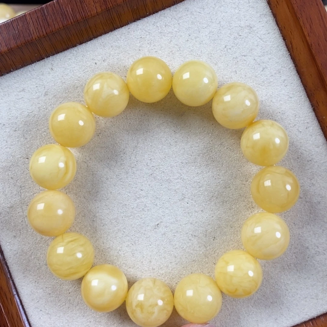 蜜蜡未镶嵌珠宝奇石14➕白花满蜡