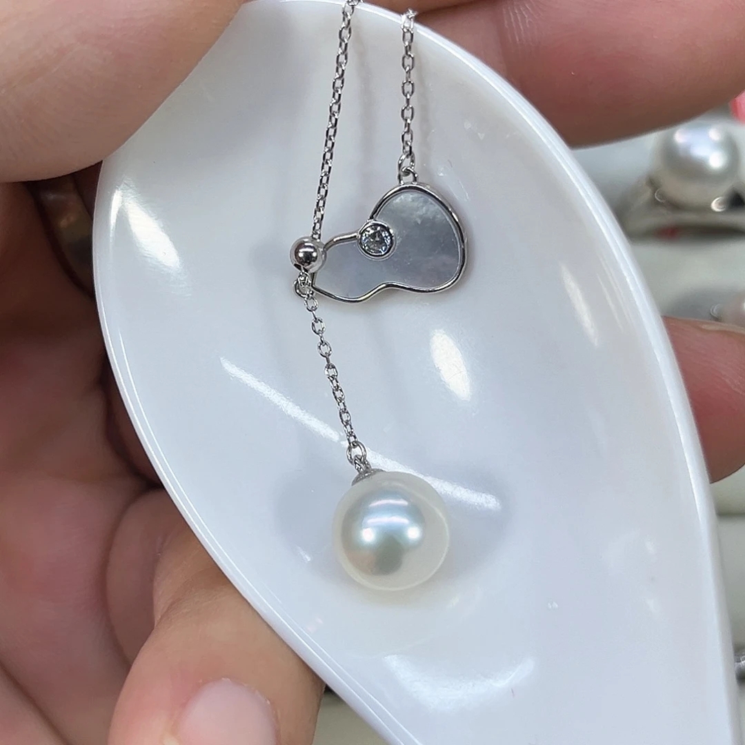 淡水珍珠颈饰银S925镶嵌