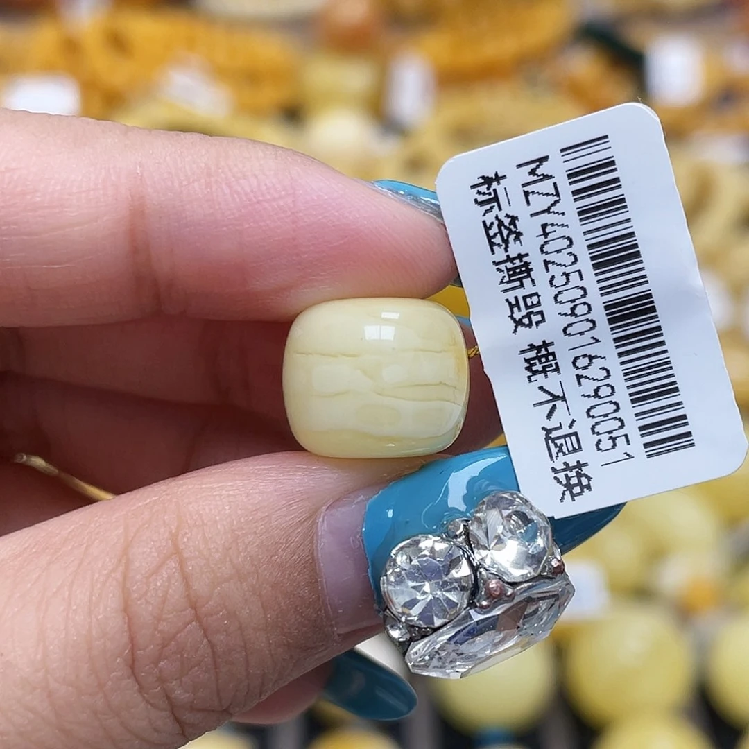 蜜蜡未镶嵌珠宝奇石12.2mm虎皮老型沁色