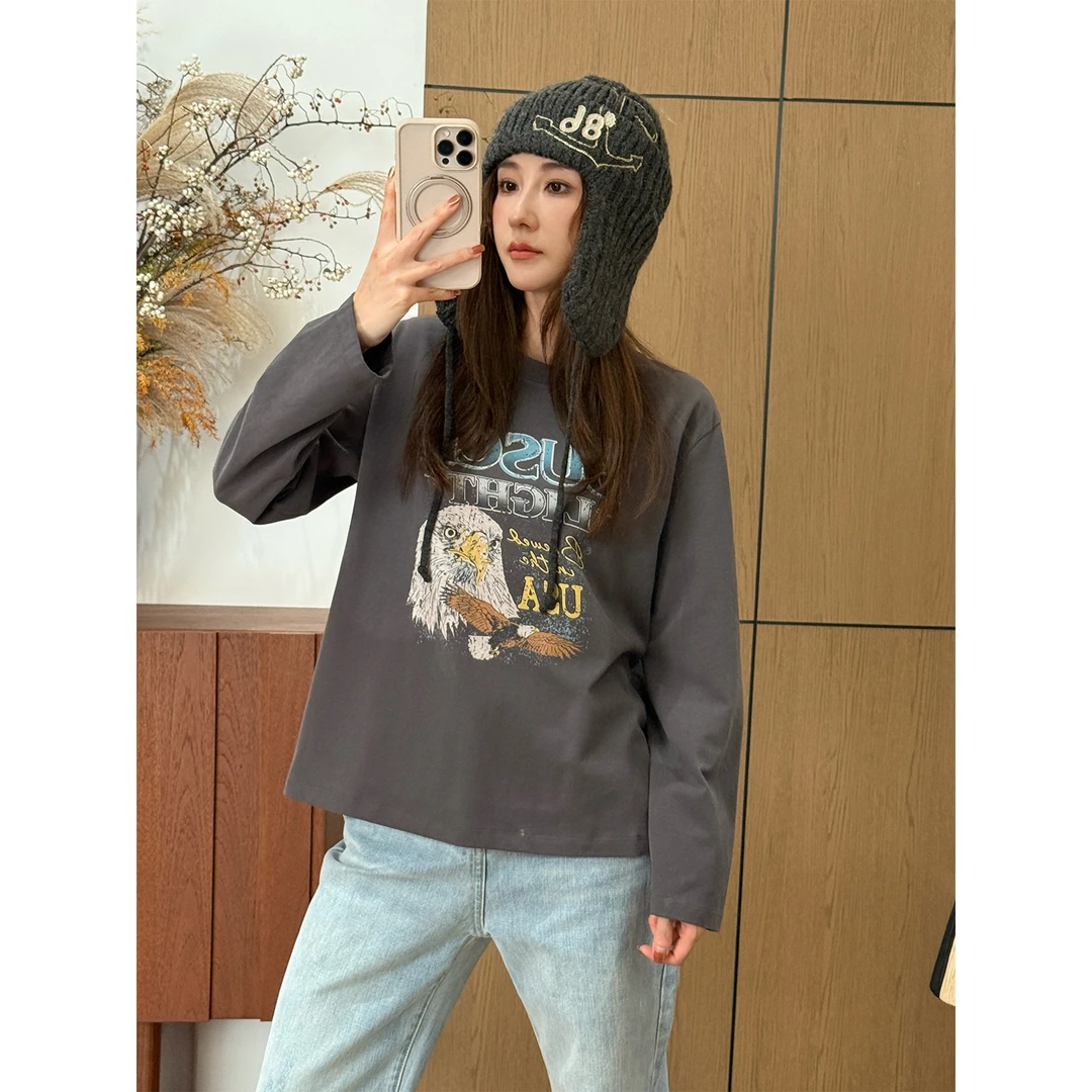 PH《飞跃》美式复古重炒色new vintage印花时尚潮流长袖T PH5095