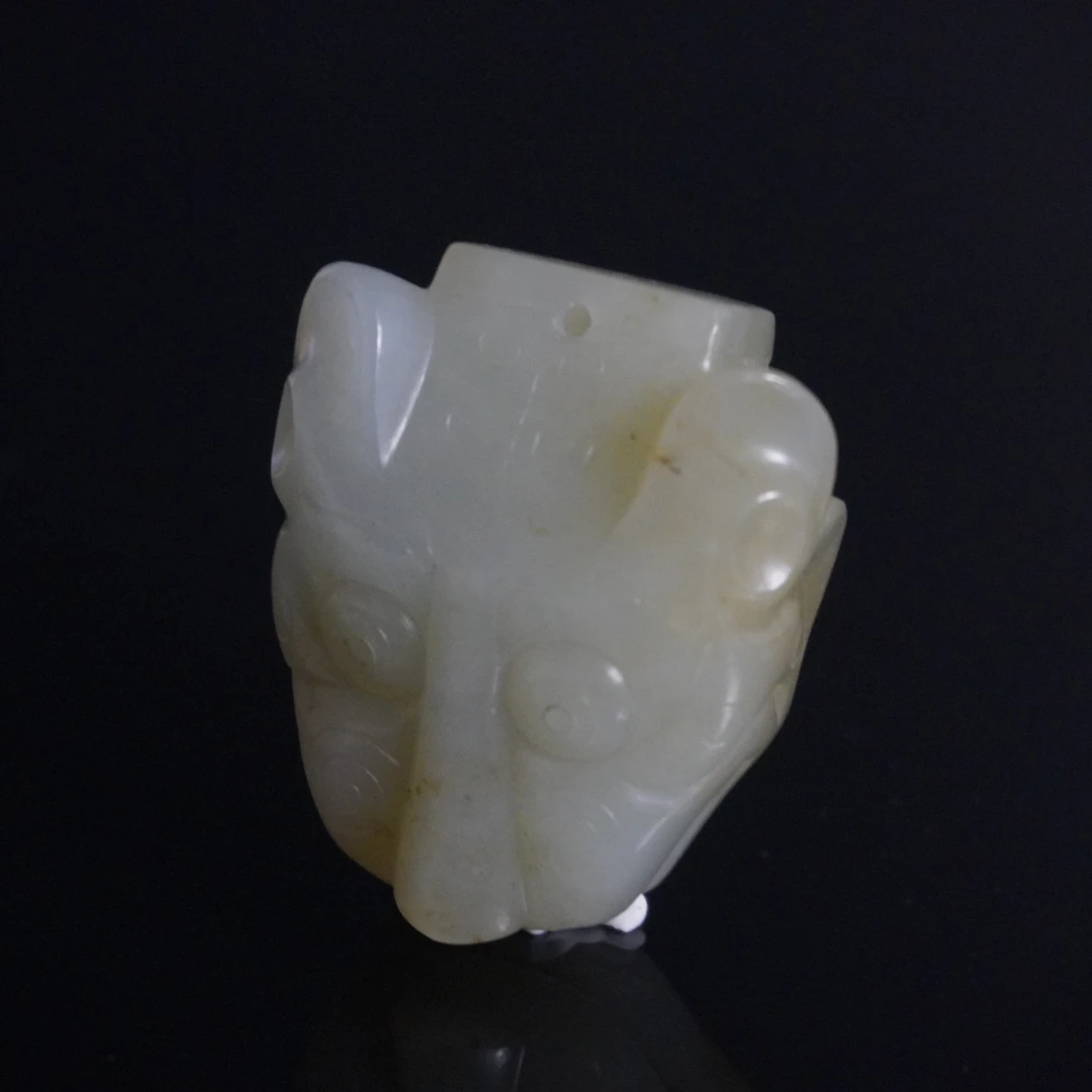 明代和田玉兽首/HY035279/金玉良缘/槐荫山房