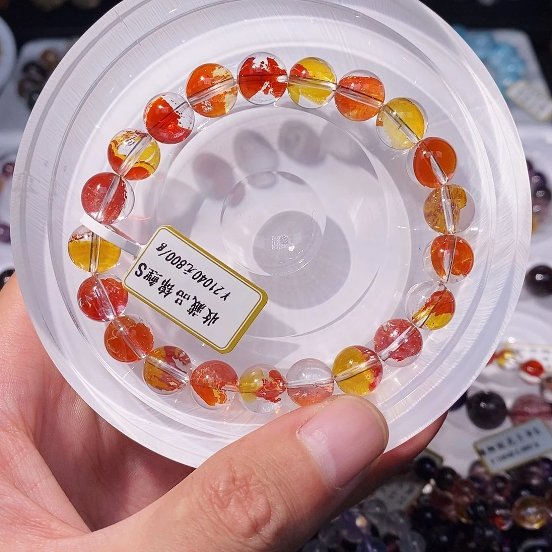 水晶未镶嵌手链锦鲤胶花9.8