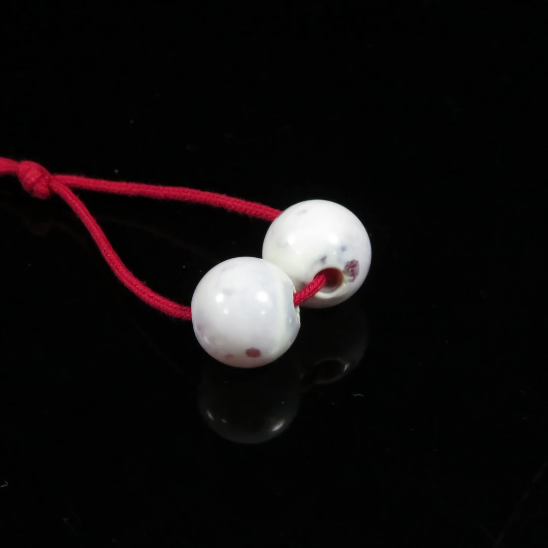 清代玛瑙珠（一对）/HY603412/玛瑙/槐荫山房