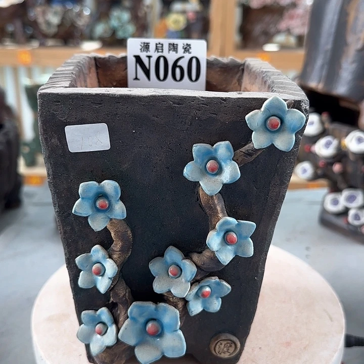 紫砂花盆景德镇陶瓷多肉花盆060