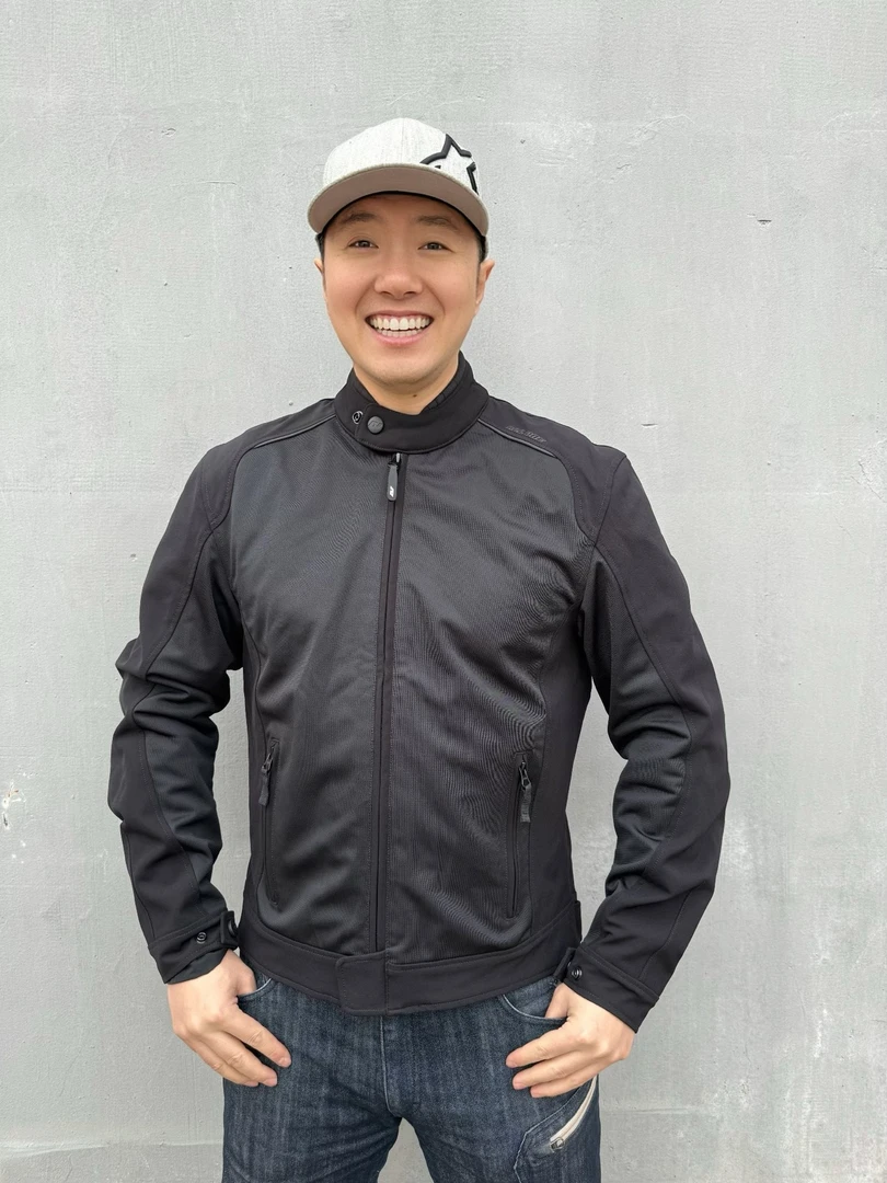 法国ALL夏季通风透气弹力网眼摩托车防摔赛车城市夹克骑行服男款