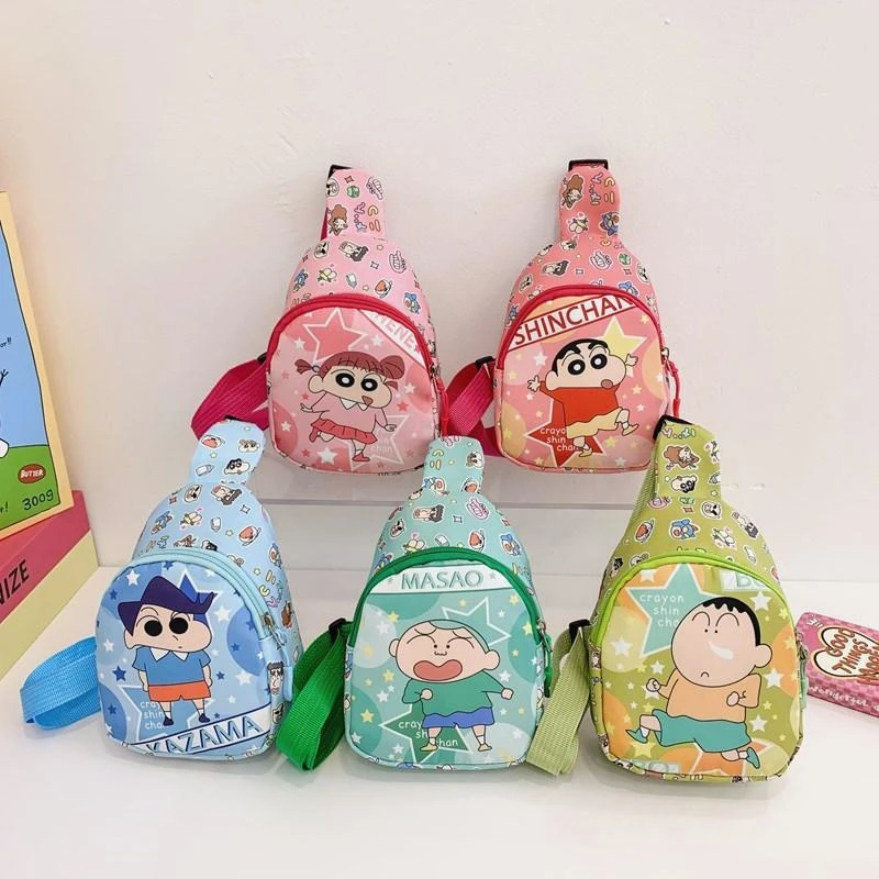 儿童包包2025新款可爱小新卡通胸包轻便零儿童韩版卡通斜挎零钱包