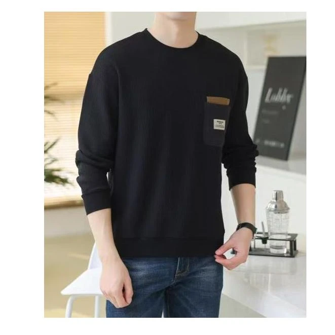 『拼接口袋Y』简约设计百搭时尚高品质卫衣8906