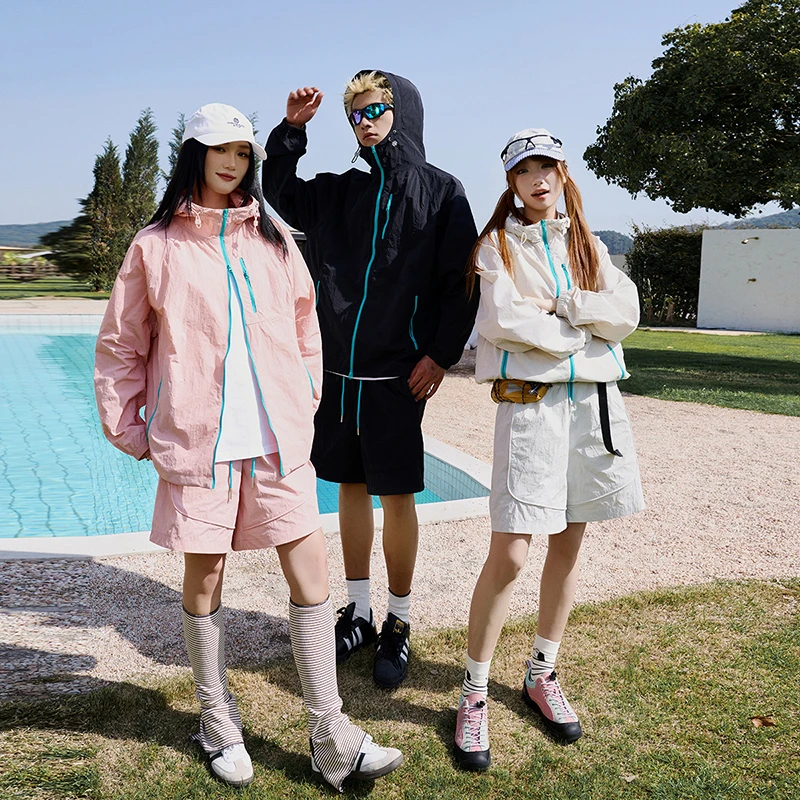 LUCKY DEER/幸运鹿户外情侣防晒服套装男女款时尚防晒衣7731