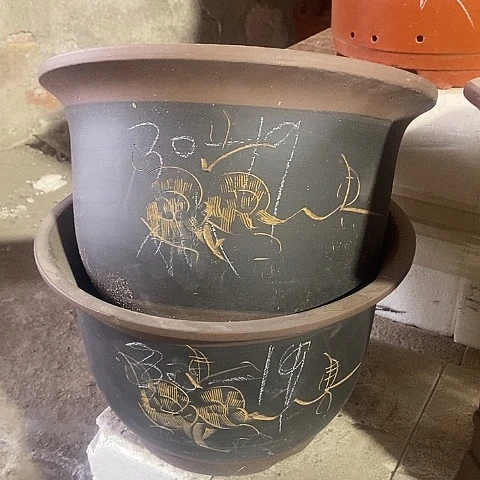 中国宜兴紫砂花盆，你