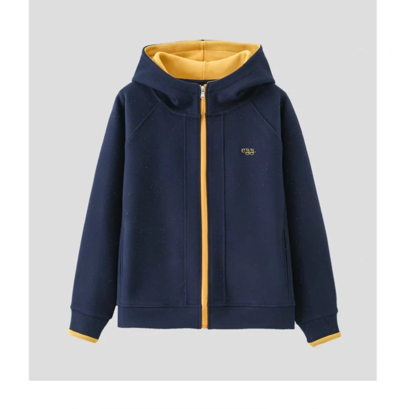 XUXU「拼色设计」2025早春休闲运动新款时尚连帽百搭短外套O-Q811