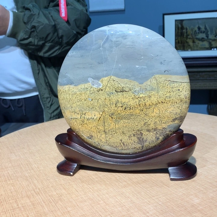 ，广西国画石摆件，收藏观赏