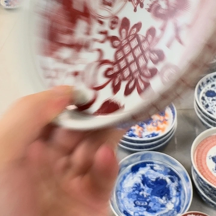 瓷片釉里红狮子大胡乘景德镇