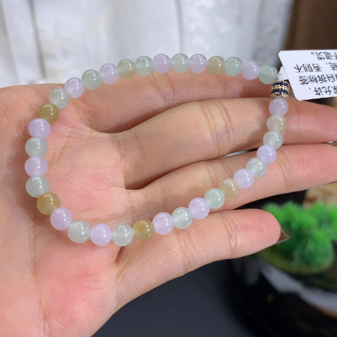 未镶嵌手串翡翠卡5冰胶多宝手串
