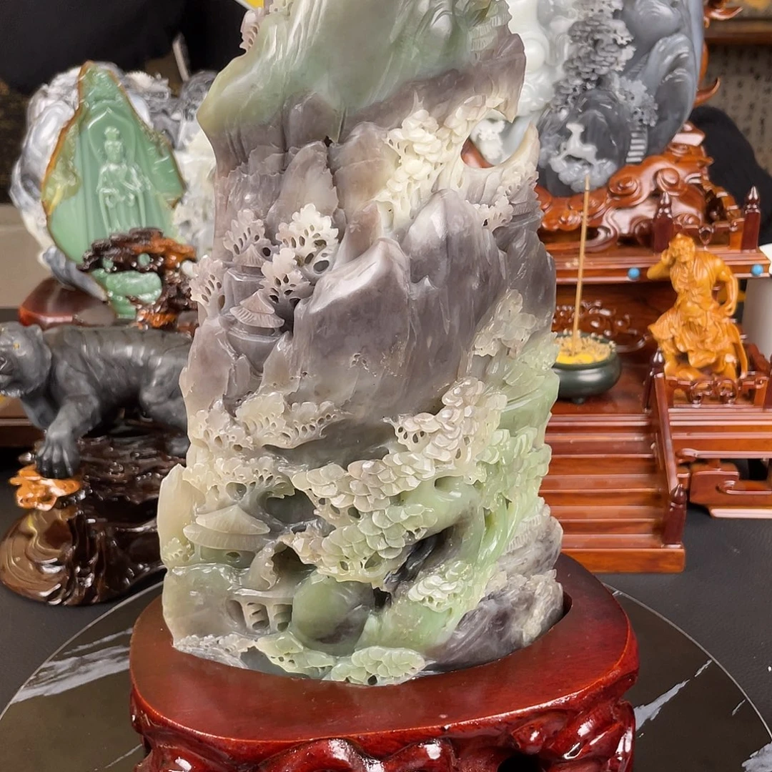 和田玉未镶嵌摆件