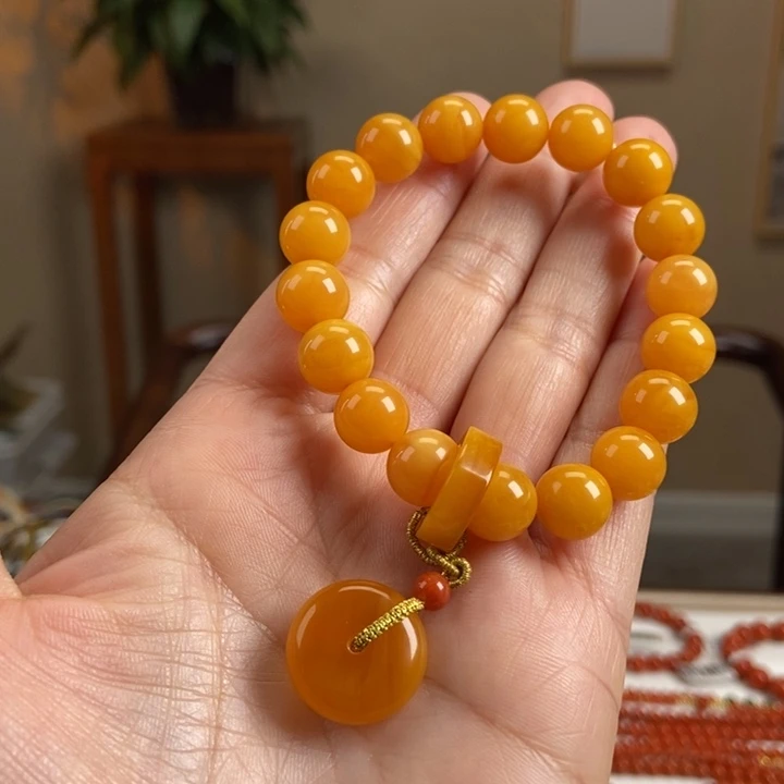 琥珀手链未镶嵌蜜蜡手串10