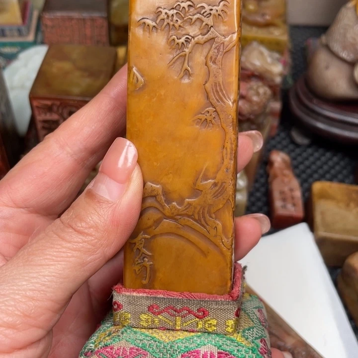 閒***展寿山石印石摆件工艺品摆件