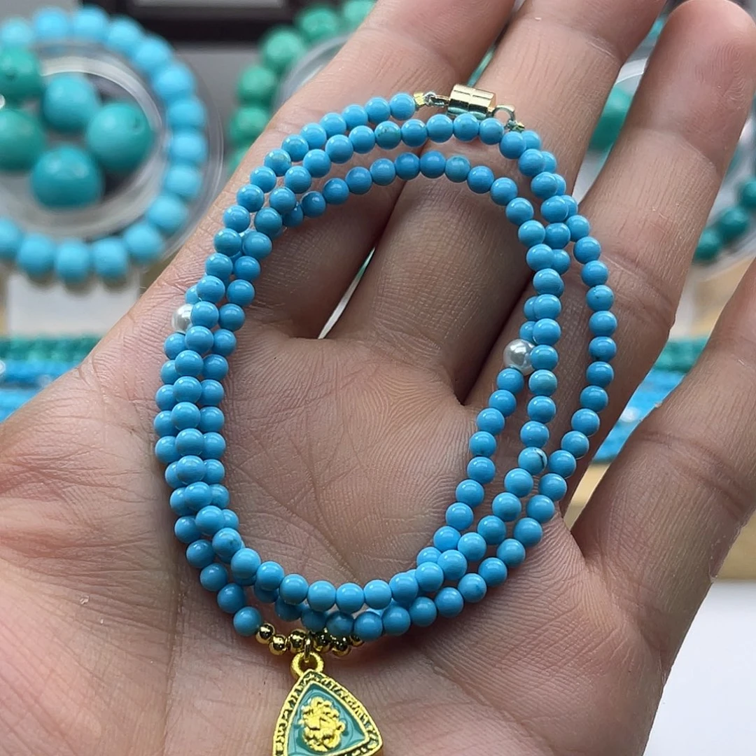 【阿吉甄选】湖北十堰原DIY矿3m小米链多圈叠戴手串项链