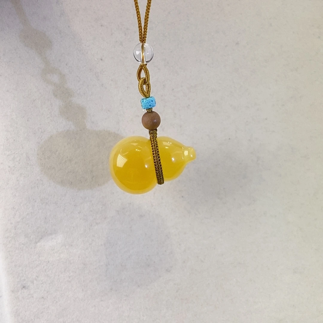 未镶嵌颈饰蜜蜡设计款葫芦手机挂包挂