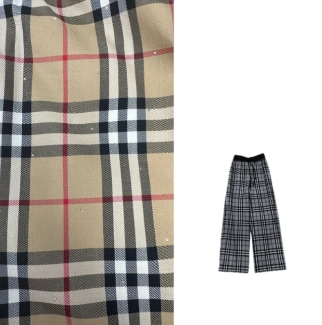 DM【910-2】潮流休闲夏季轻奢气质时尚百搭简约宽松带钻长裤