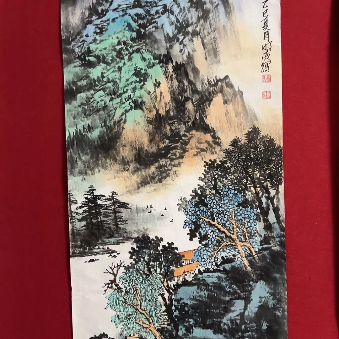 李***刚国画纯手绘国画渔民