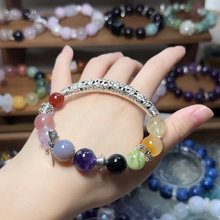 手链水晶合金彩虹多宝