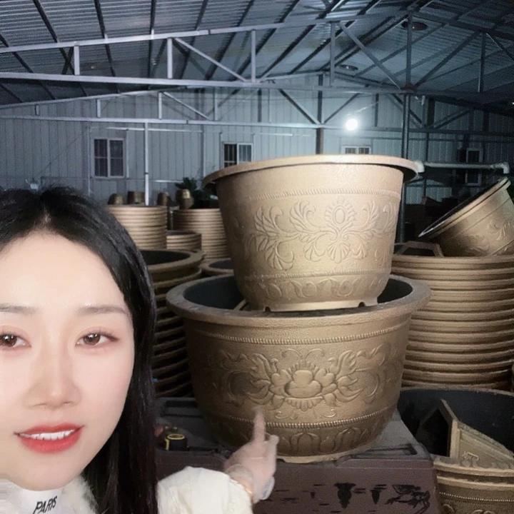 圆形83花盆2个有孔