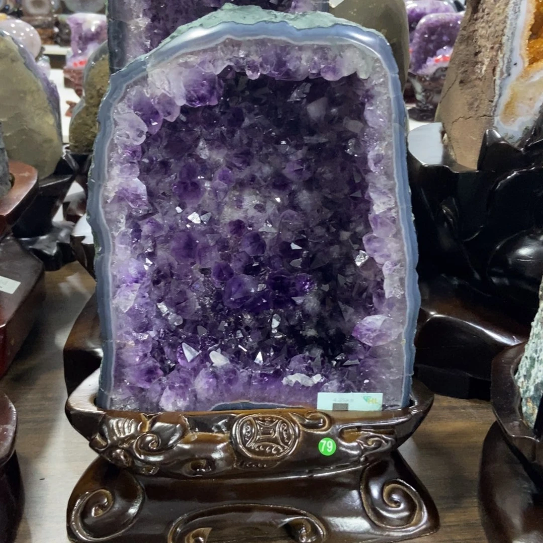 摆件紫晶未镶嵌水晶