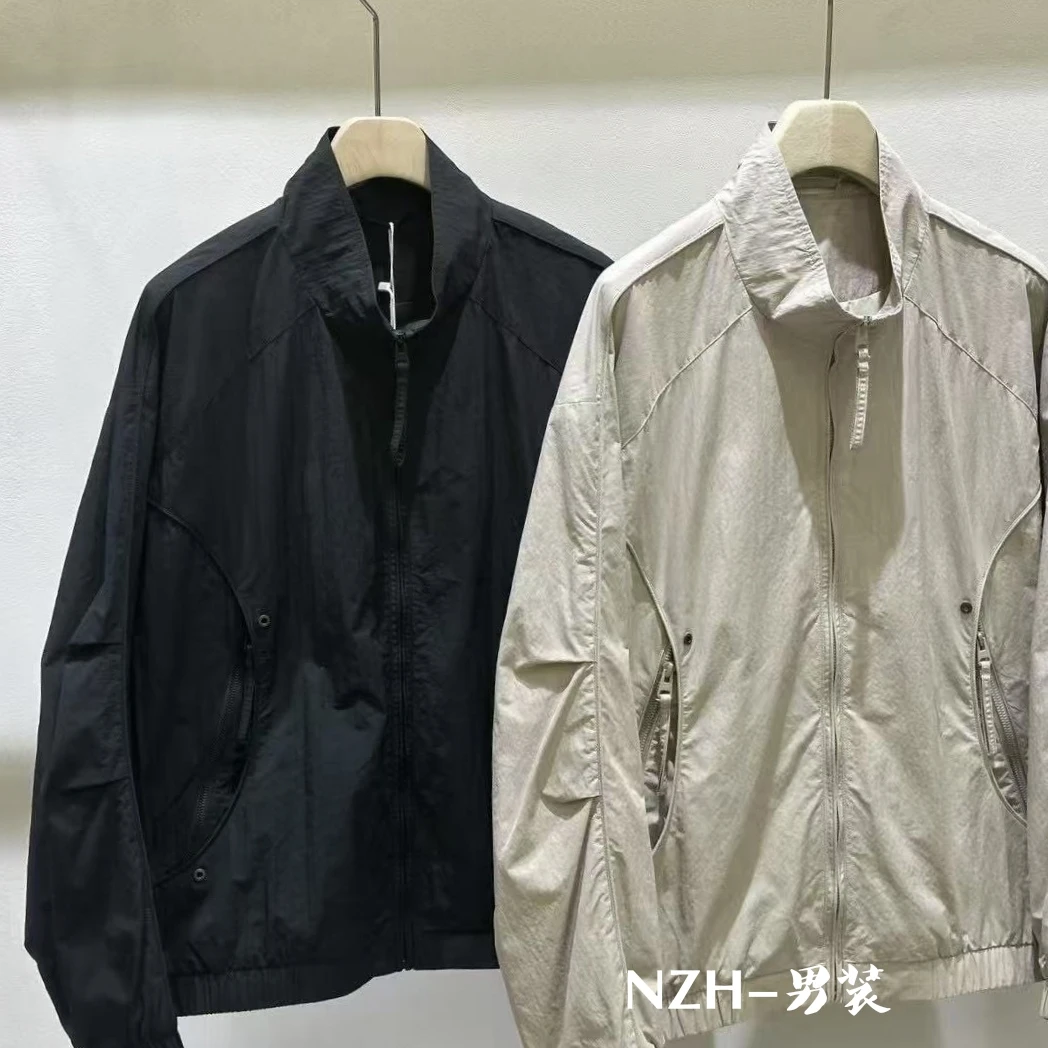 NZJ男装，立领男收口袖夹克男士休闲透气时尚春夏春季秋季