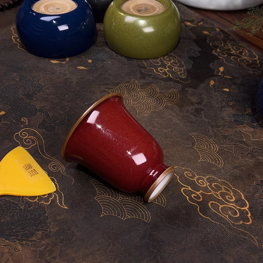 杯杯杯祭红闻香杯微瑕