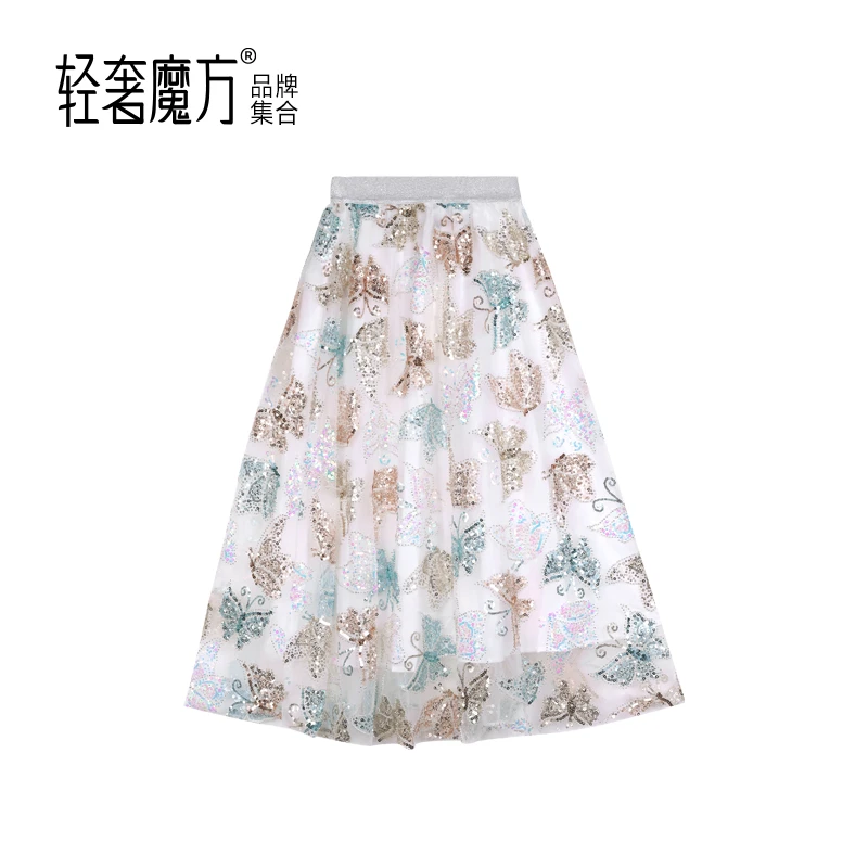 轻奢魔方【高奢订购】24款夏季透气复古碎花半身裙PMXK015