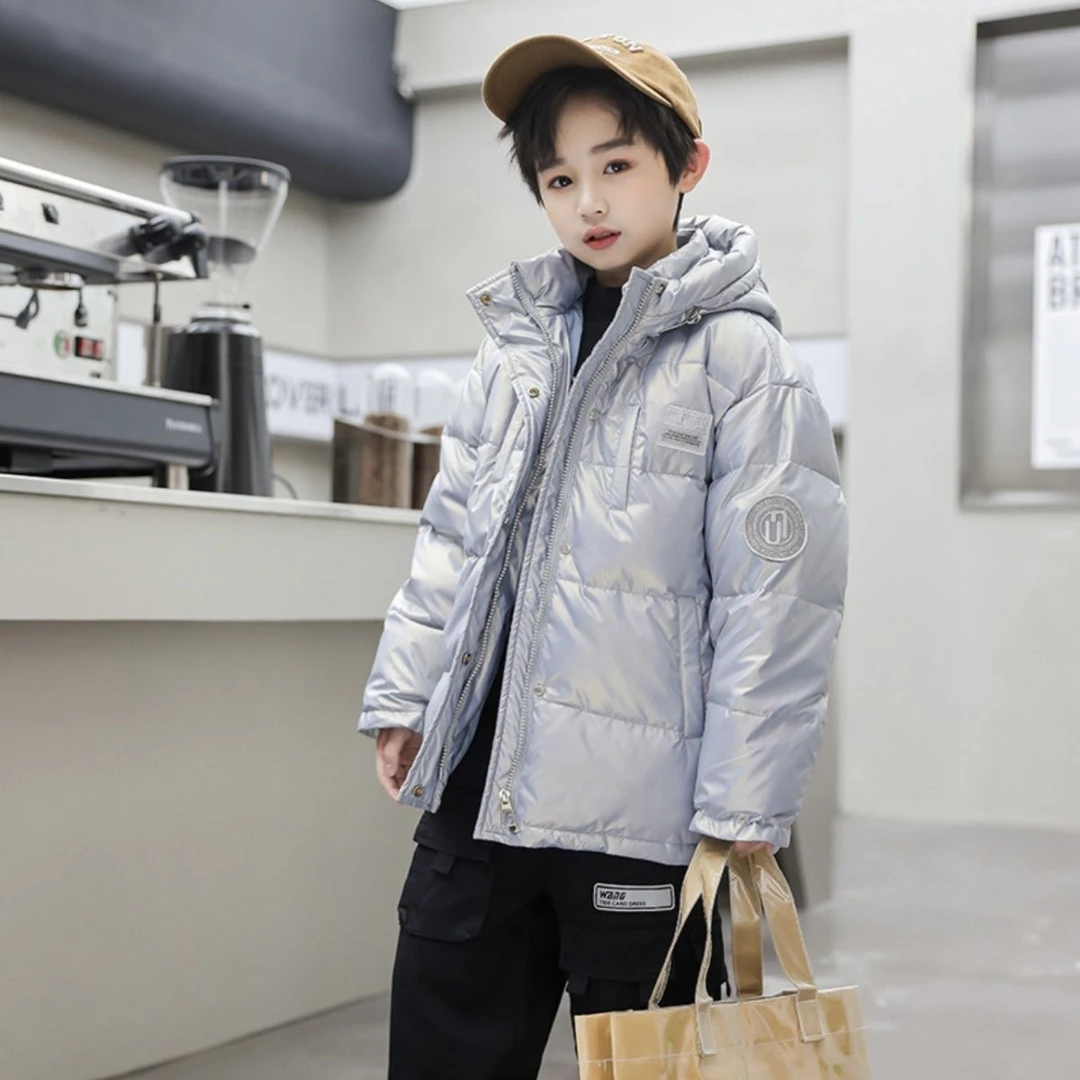 波司断码羽绒服儿童短款冬季加厚外套鸭绒中大童洋气男童免洗2025