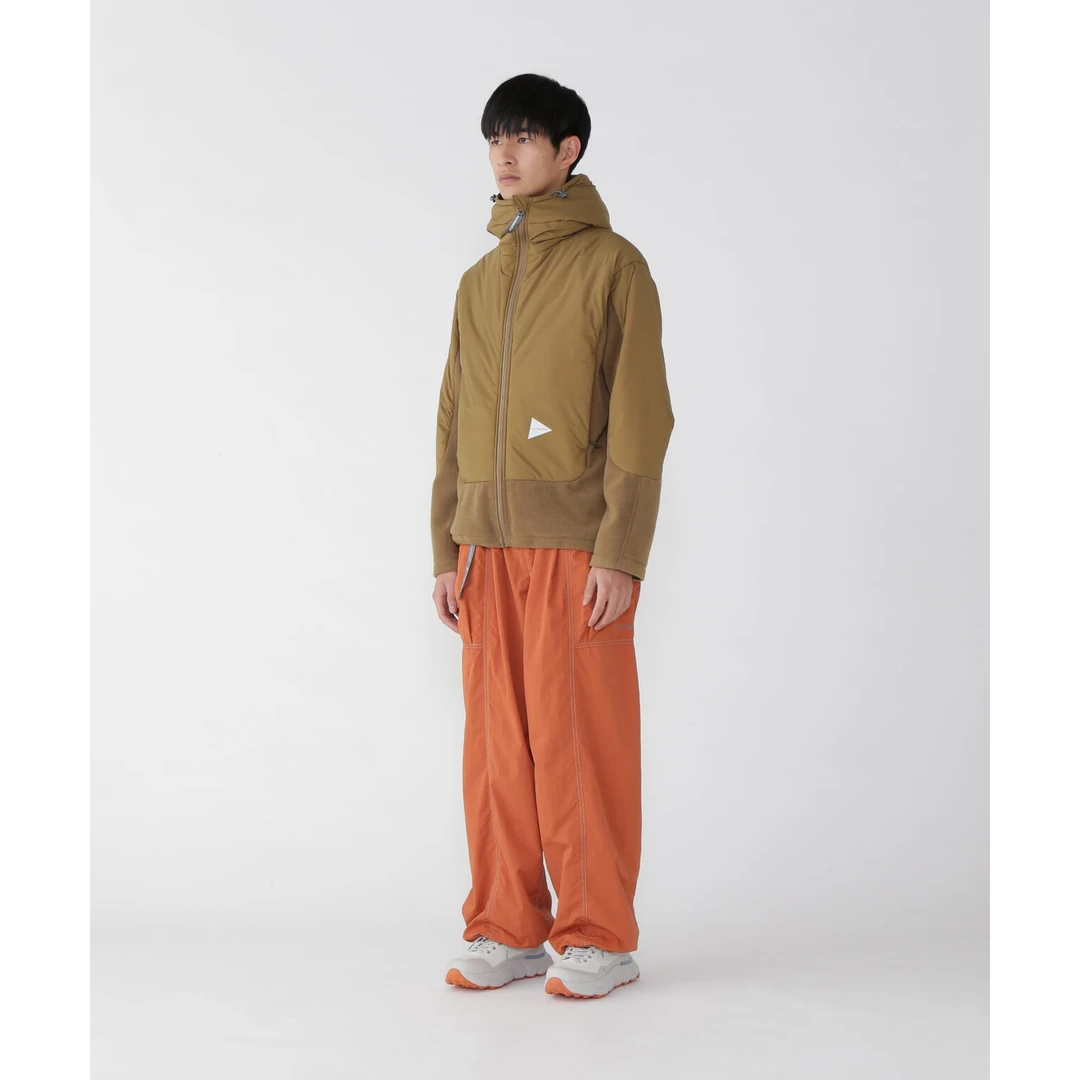 and Wander25AW crinkled nylon防水尼龙休闲阔腿裤5745282076