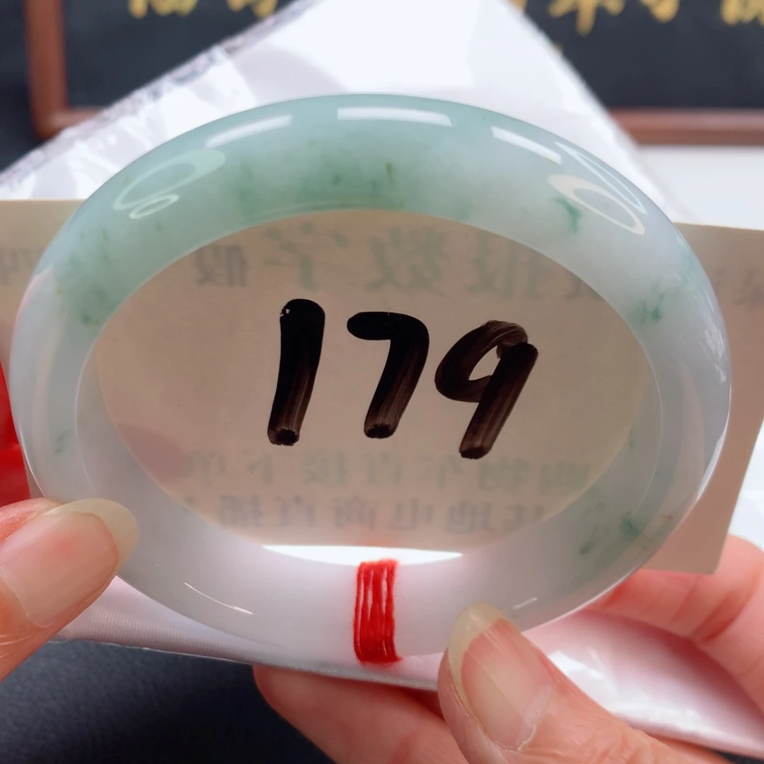 未镶嵌手镯翡翠正圈细润飘花完整62.8
