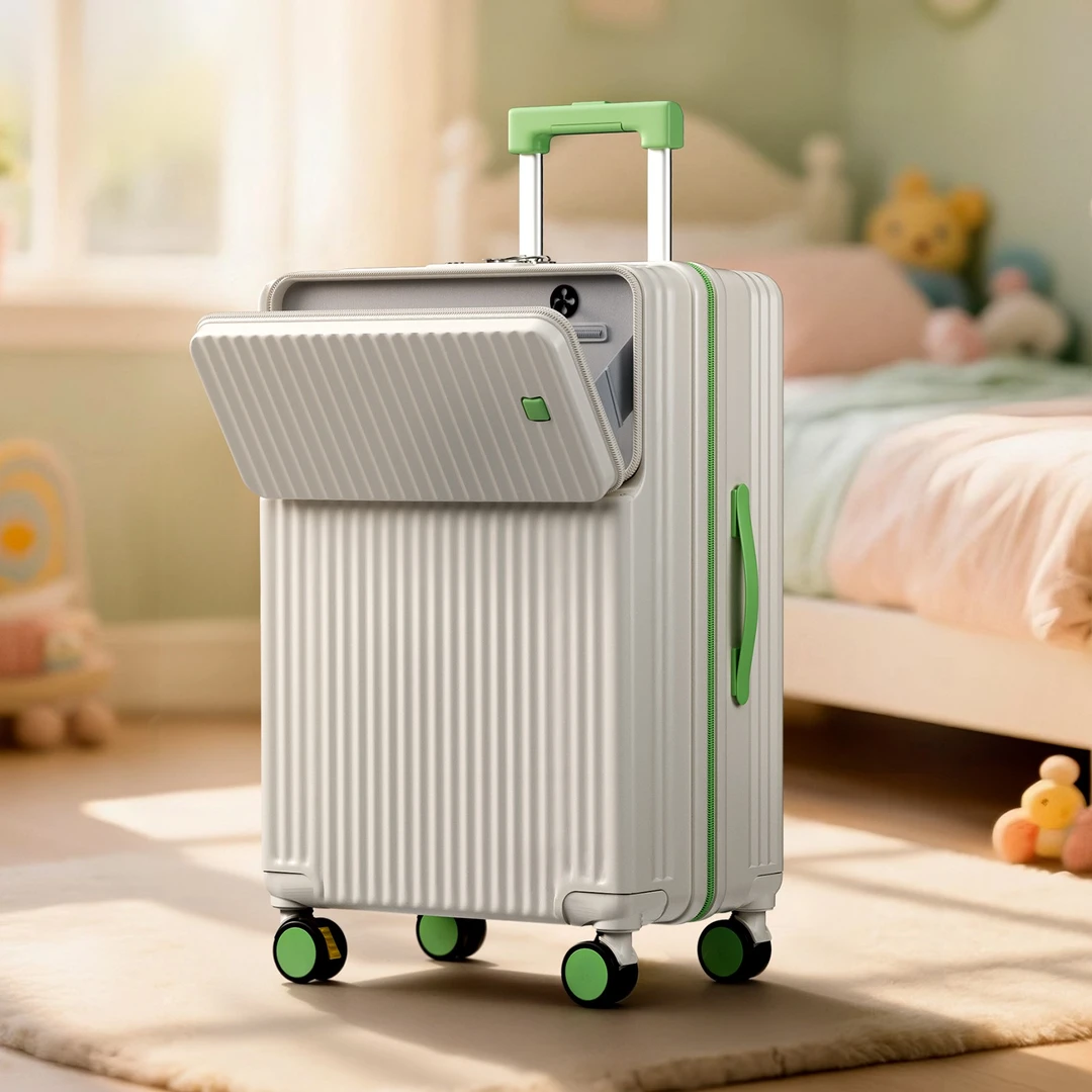 前开口行李箱女小型短途密码箱18寸登机箱子母旅行箱20寸拉杆箱子