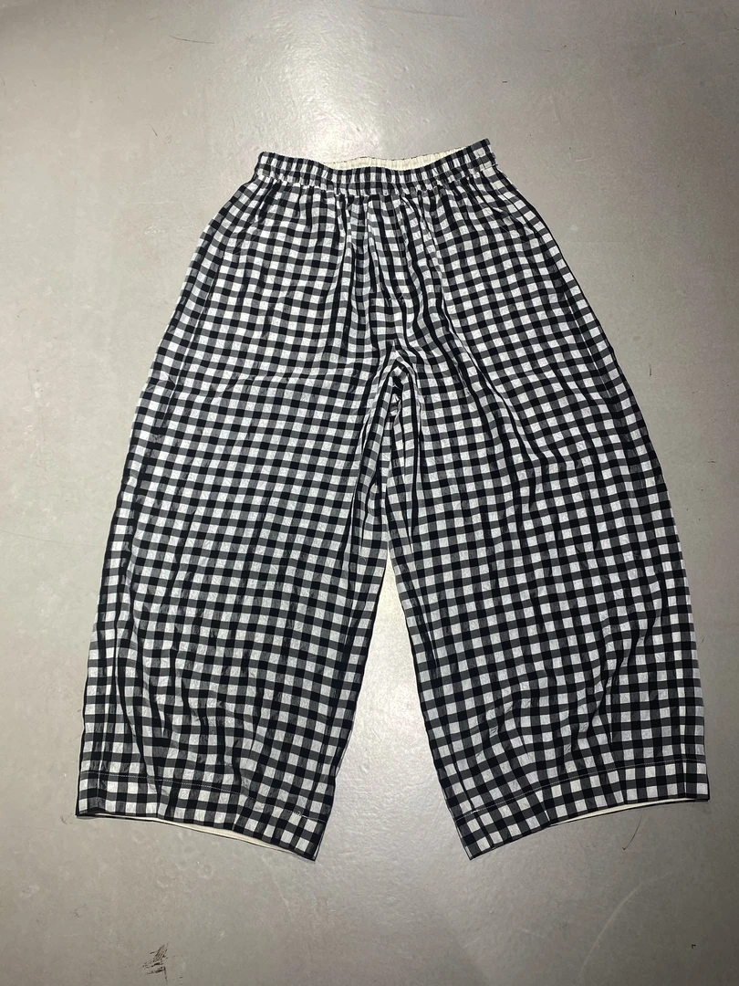 LY LAB 25SS夏季新款高级小众时尚通勤格子山本裤九分休闲裤73711