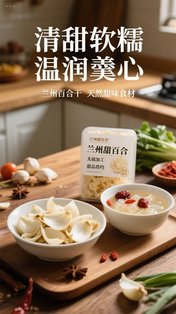 【兰州原产】百合干 特级无硫 清甜软糯 银耳羹搭档 粥料食材