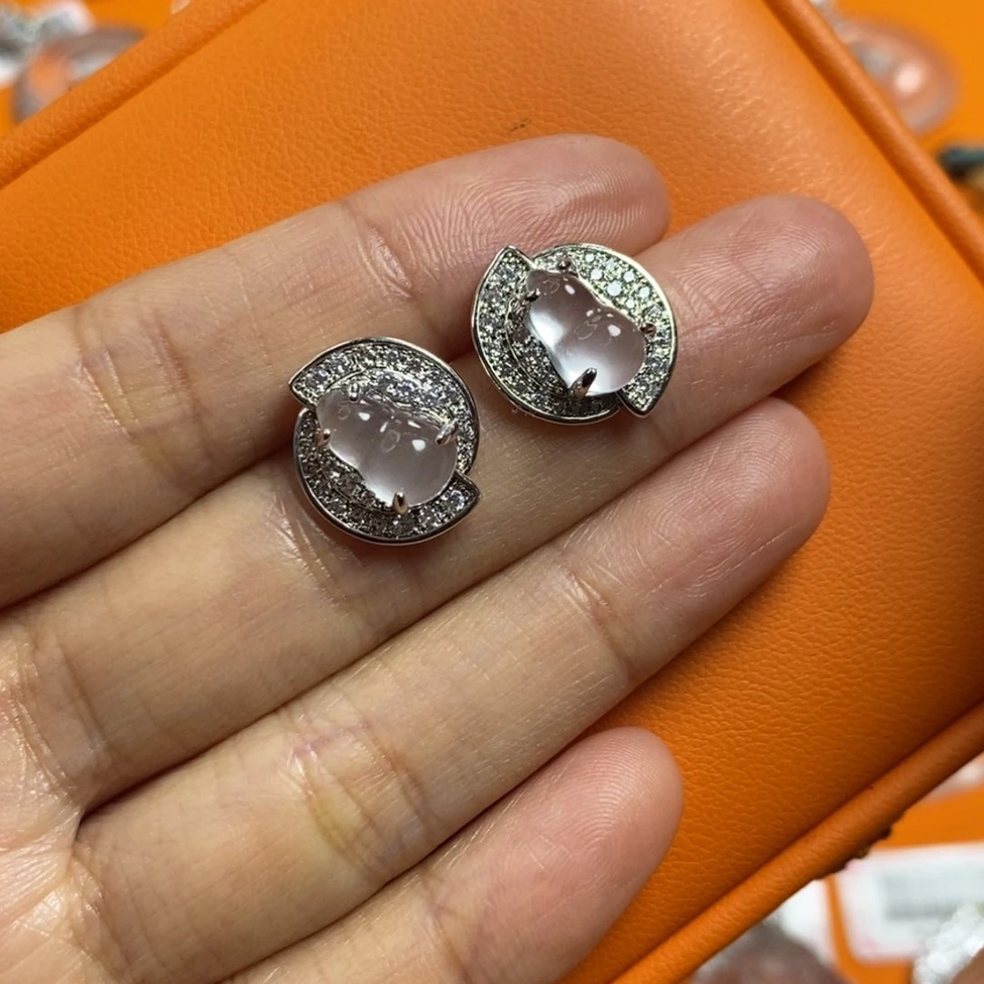 石英质玉颈饰银S925镶嵌