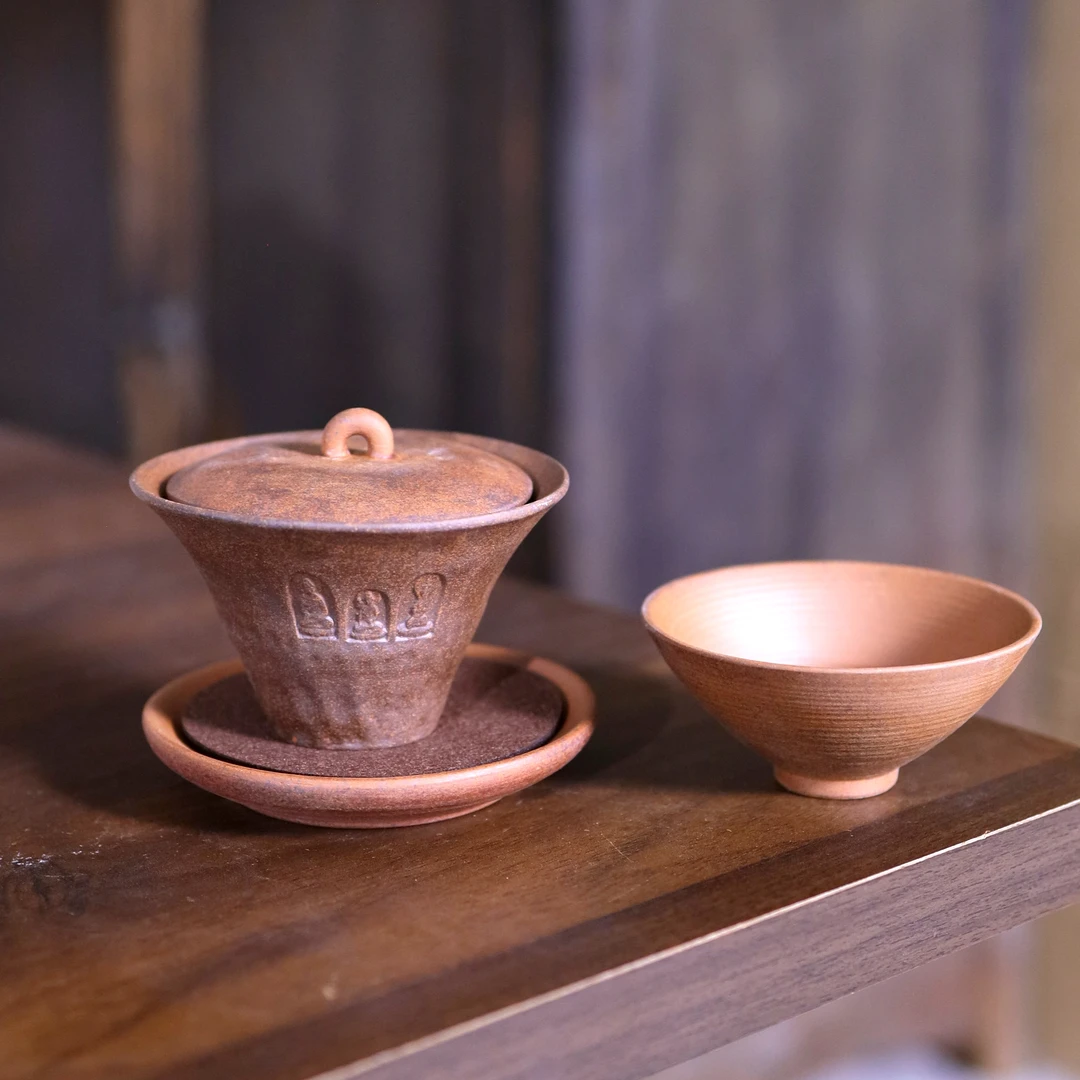 【正版川冶】敦煌盖碗套装.6720.盖碗套装.BL