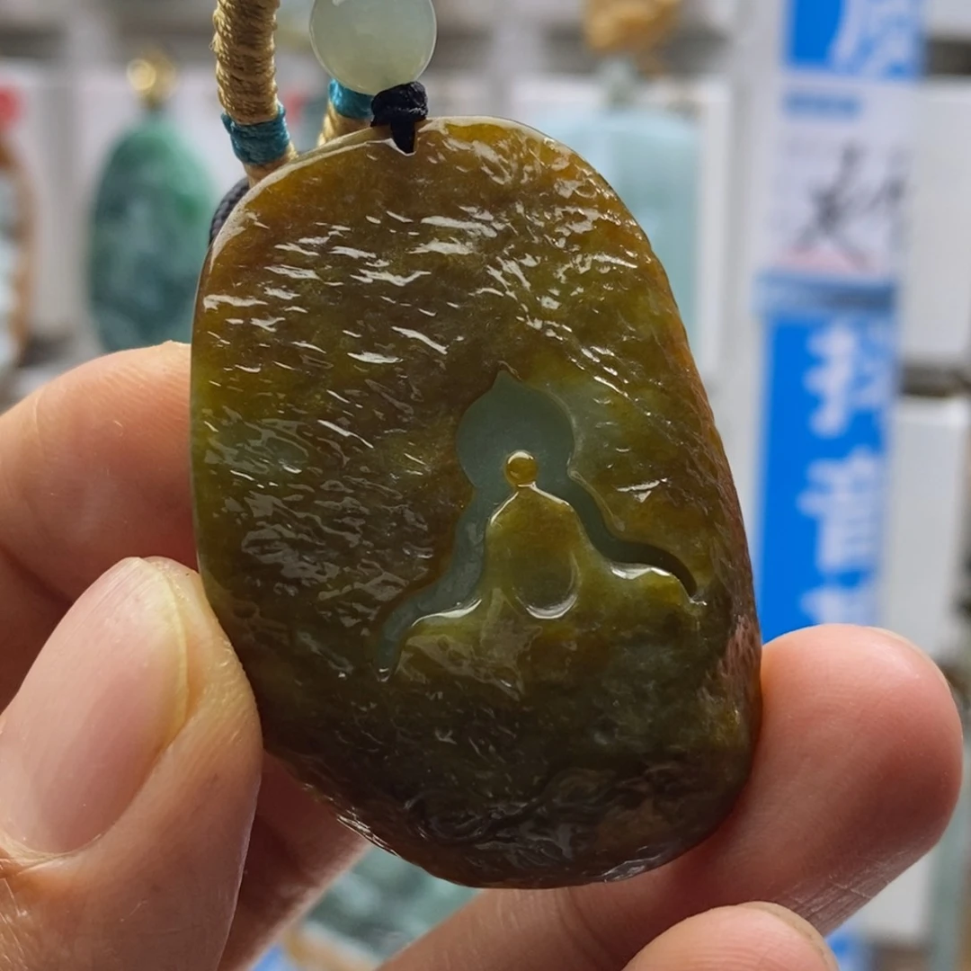 翡翠颈饰未镶嵌悟道