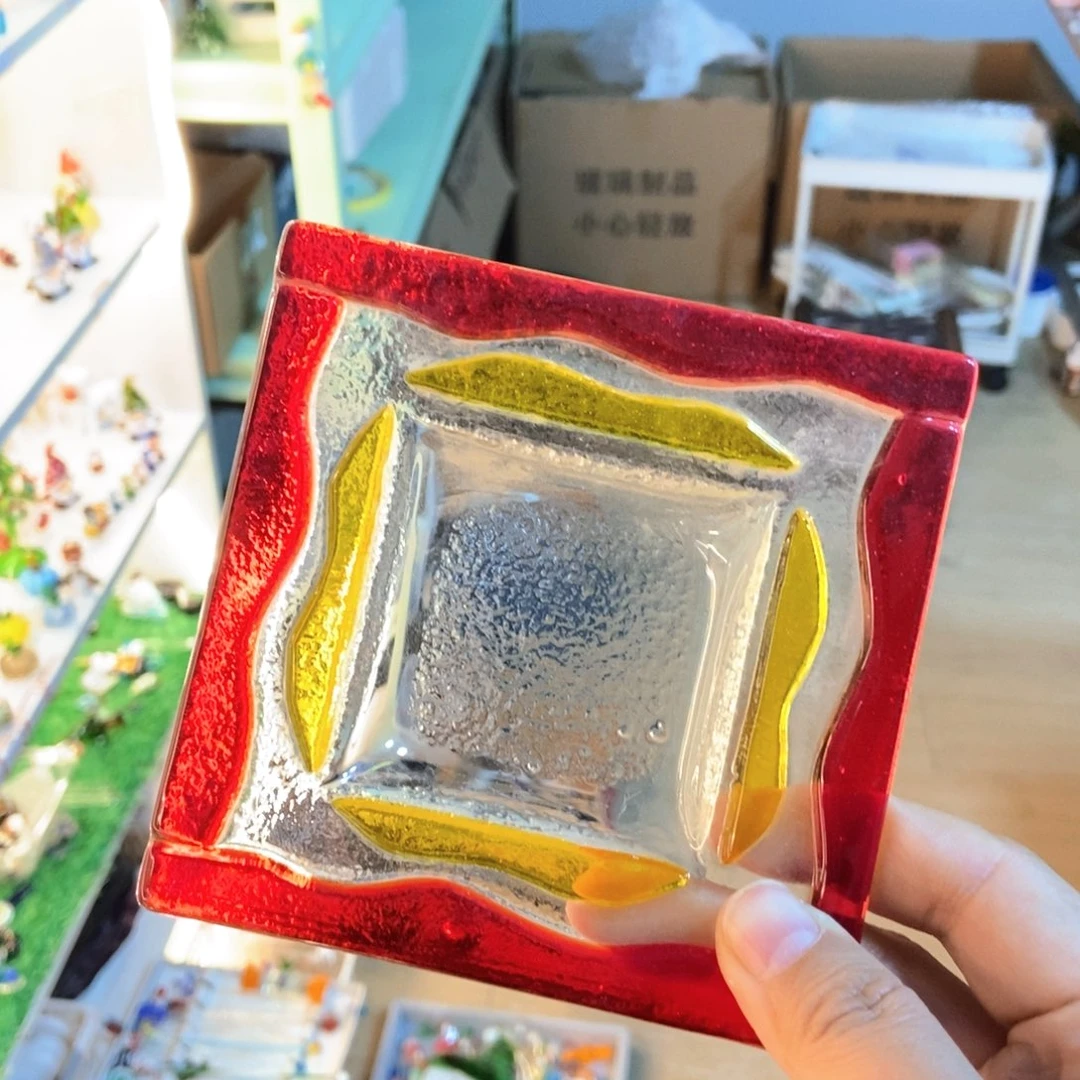 琉璃手工艺品豆***菜盘子