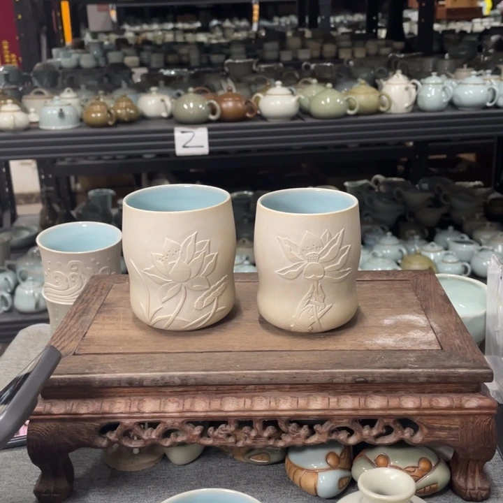 ****样摆件手拉雕刻杯两个