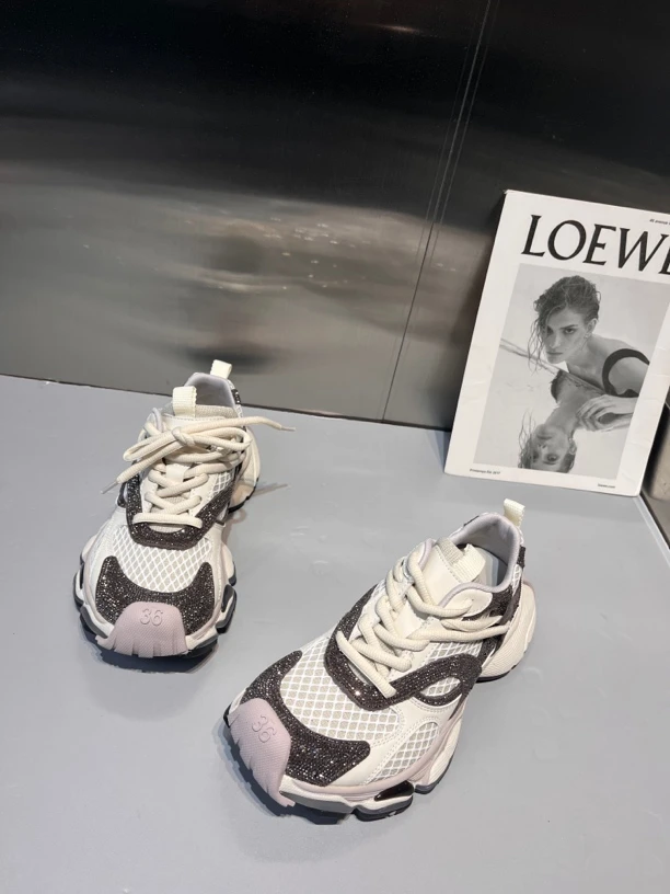 百搭夏季网面女鞋时尚休闲鞋女士拼接老爹鞋透气鞋子拼色运动