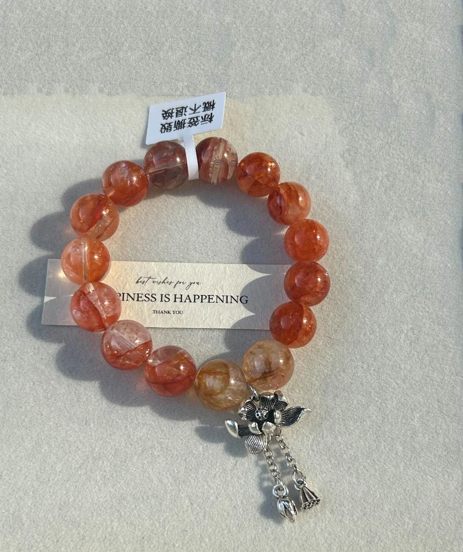 红胶花 单圈手串 000056