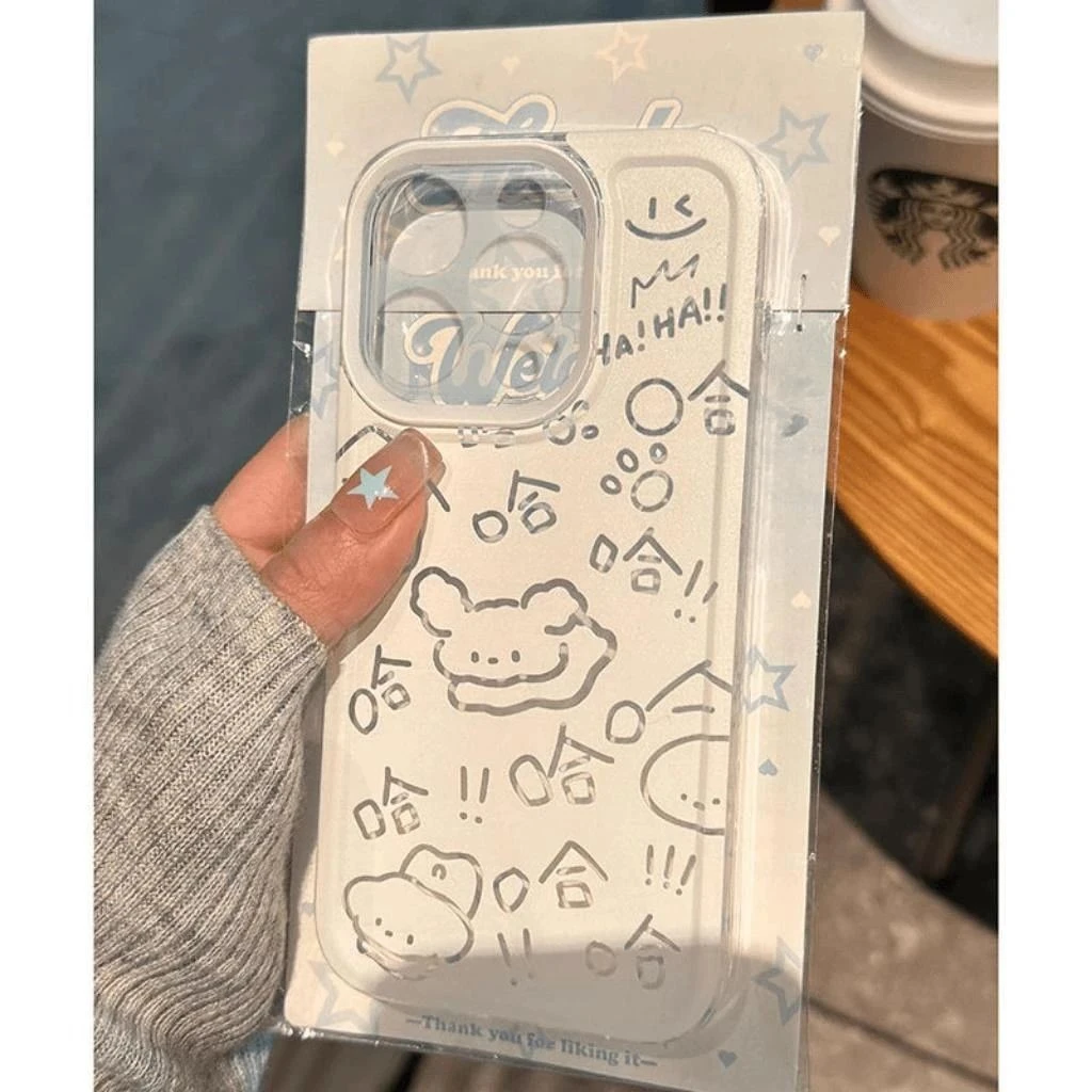 可爱哈哈小狗适用苹果16PROMAX手机壳iPhone15新款14全包13软壳12