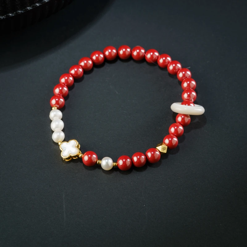 含辰砂工艺品【莲鲤】帝王砂0.6单圈手串