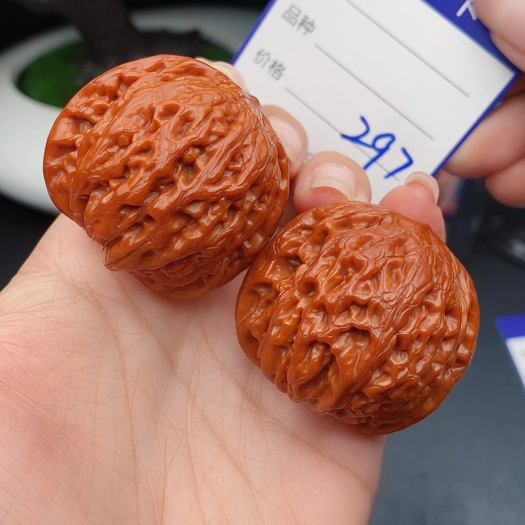 虎***羊把件文玩核桃41铁锤297
