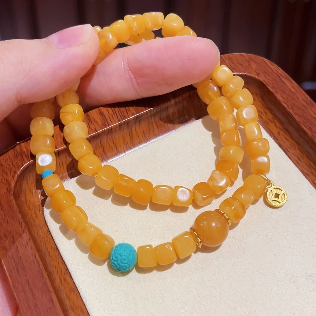 蜜蜡手链未镶嵌手串