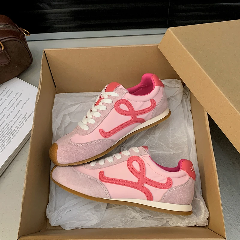 德训鞋中跟常规款耐磨时尚休闲鞋小众小白鞋鞋子女鞋【048】