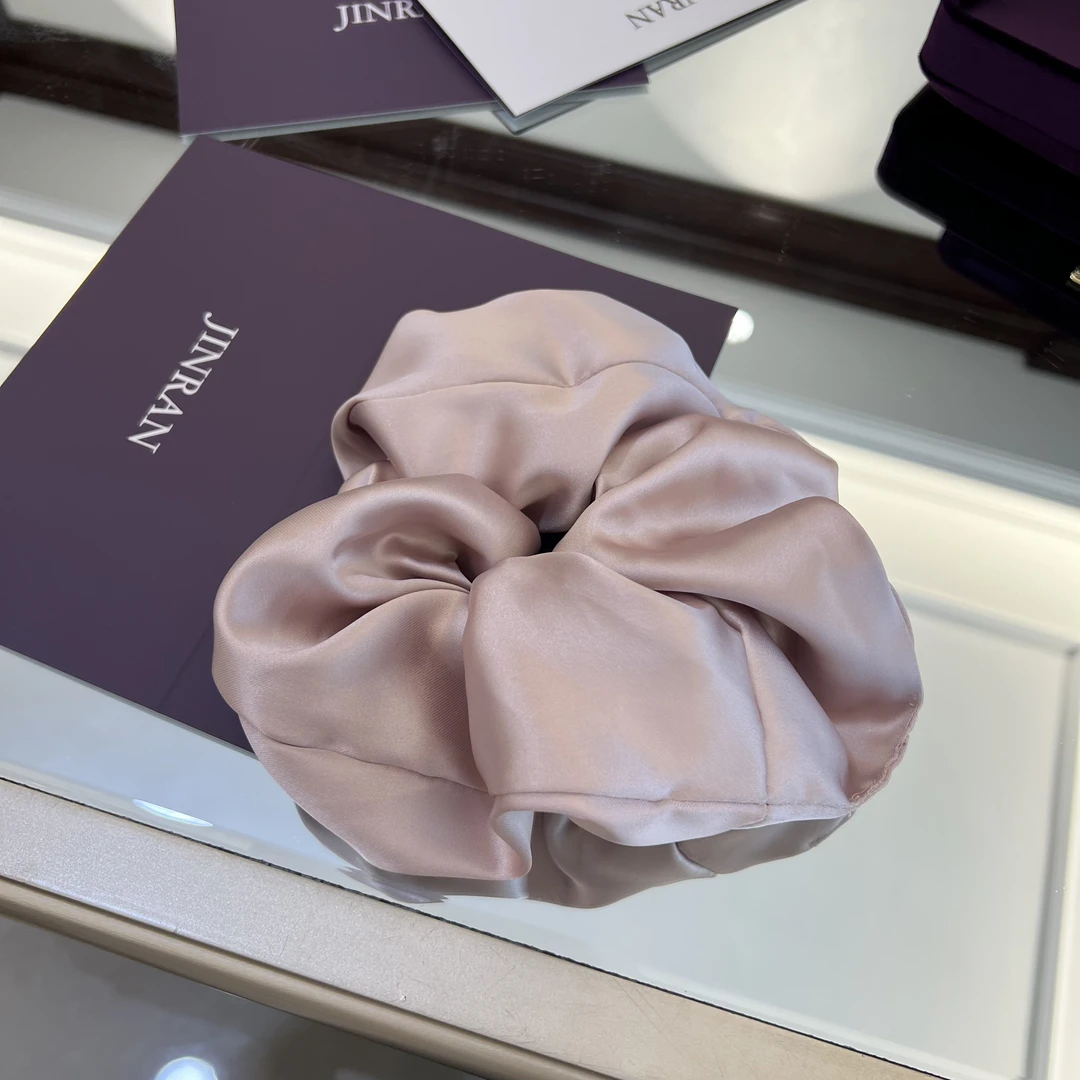 JINRAN缎面粉色发圈
