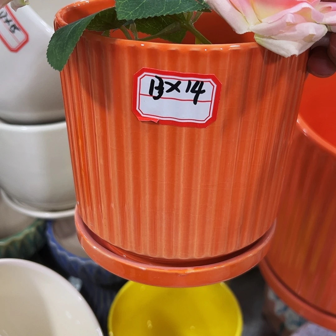 外贸尾单陶瓷花盆凑12米包邮